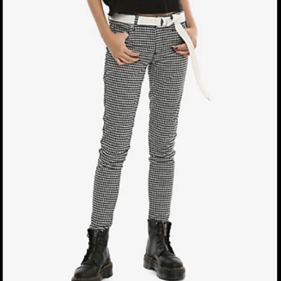Tripp NYC Black & White Houndstooth Skinny Jeans 7 - Picture 2 of 11